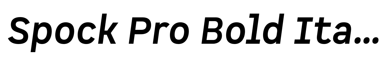 Spock Pro Bold Italic